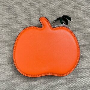 Coach Halloween Pumpkin Coin Case Orange NWT